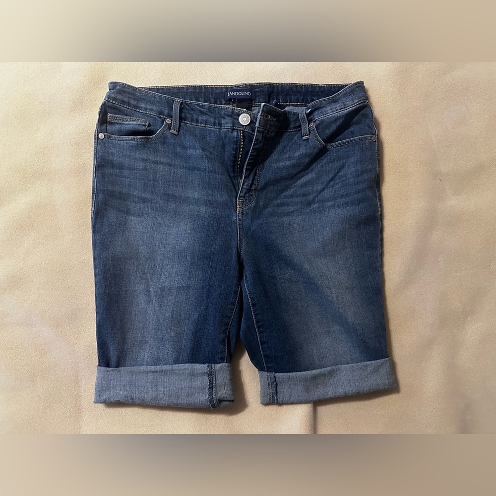 #1424 Bandolino Dark Blue Denim Shorts Sz 10